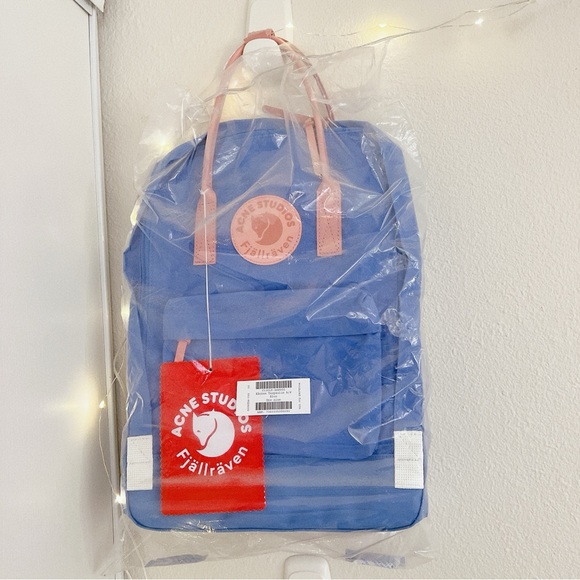 NWT Fjallraven x Acne Studios Pink/Blue Limited Edition Backpack RARE AUTHENTIC